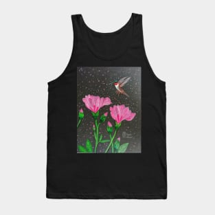 Red Throated Hummingbird in the Azalea Flowers Tank Top